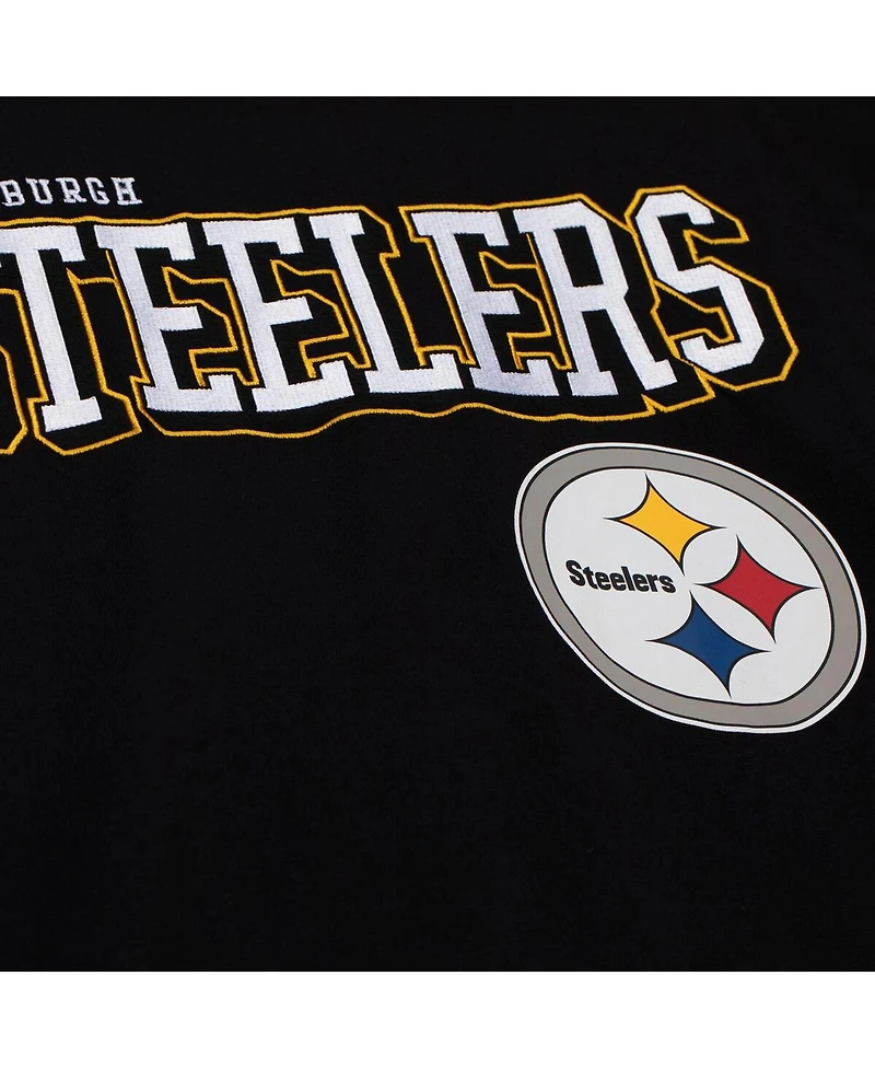 Mitchell & Ness Men's Black Pittsburgh Steelers Training Camp Vintage Logos Long Sleeve T-Shirt