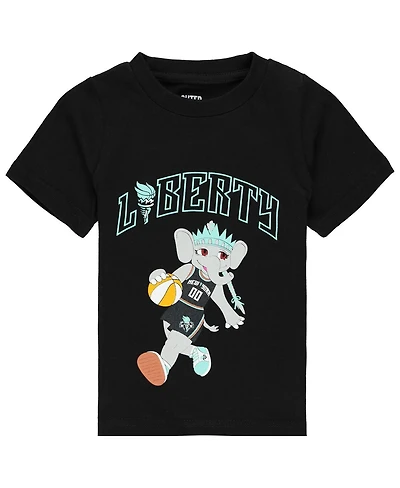 Outerstuff Toddler Black New York Liberty Ellie Dribble T-Shirt