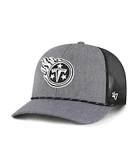 '47 Brand Men's Heather Charcoal Tennessee Titans Carbon Rope Trucker Adjustable Hat