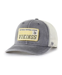 '47 Brand Men's Charcoal Minnesota Vikings Canteen Relaxed Trucker Adjustable Hat