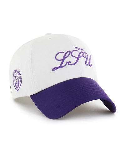 '47 Brand Men's White Lsu Tigers Contemporary Basics Foundation Clean Up Adjustable Hat