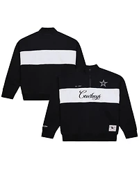 Mitchell Ness Women's Black Dallas Cowboys Quarter-Zip Jacket