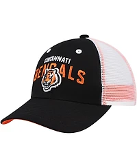 Outerstuff Preschool Black Cincinnati Bengals Core Lockup Trucker Adjustable hat