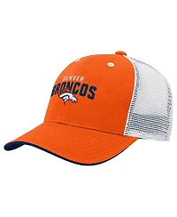 Outerstuff Big Boys and Girls Orange Denver Broncos Core Lockup Trucker Adjustable Hat