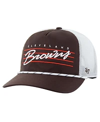 '47 Brand Men's Brown/White Cleveland Browns Downburst Relaxed Hitch Trucker Adjustable Hat