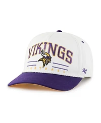'47 Brand Men's White/Purple Minnesota Vikings Roscoe Two-Toned Hitch Adjustable Hat