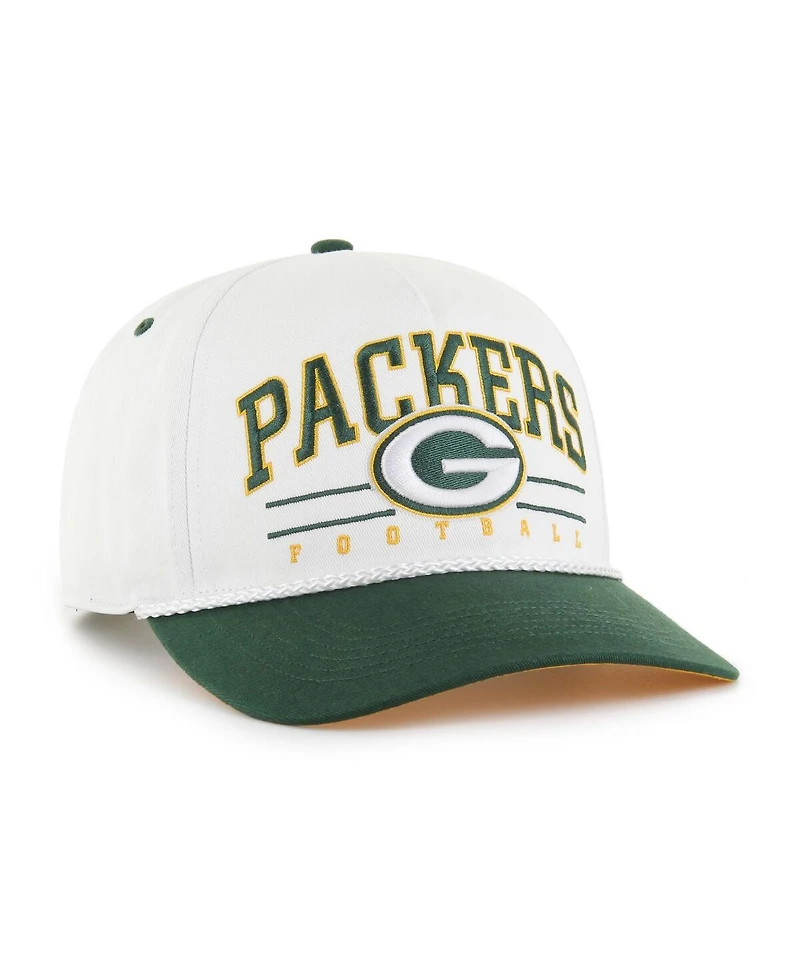 '47 Brand Men's White/Green Bay Packers Roscoe Two-Toned Hitch Adjustable Hat