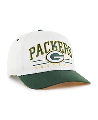 '47 Brand Men's White/Green Bay Packers Roscoe Two-Toned Hitch Adjustable Hat