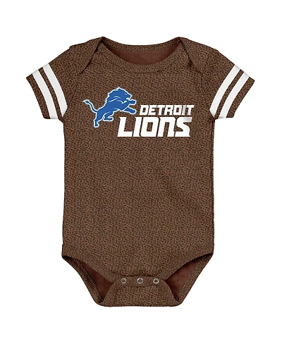 Outerstuff Baby Boys and Girls Brown Detroit Lions Playmaker Bodysuit