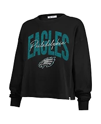 '47 Brand Women's Black Philadelphia Eagles Plus Muse Sydney Long Sleeve T-Shirt