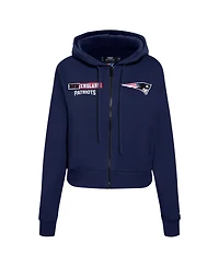 Pro Standard Women's Navy New England Patriots Split Logo Full-Zip Hoodie