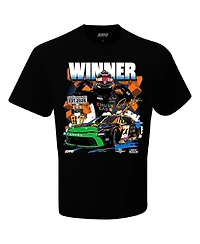 23XI Racing Men's Black 2025 Brickyard 400 Race Winner T-Shirt