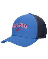 Nike Men's Powder Blue Ole Miss Rebels Vintage Arch Rise Performance Trucker Adjustable Hat