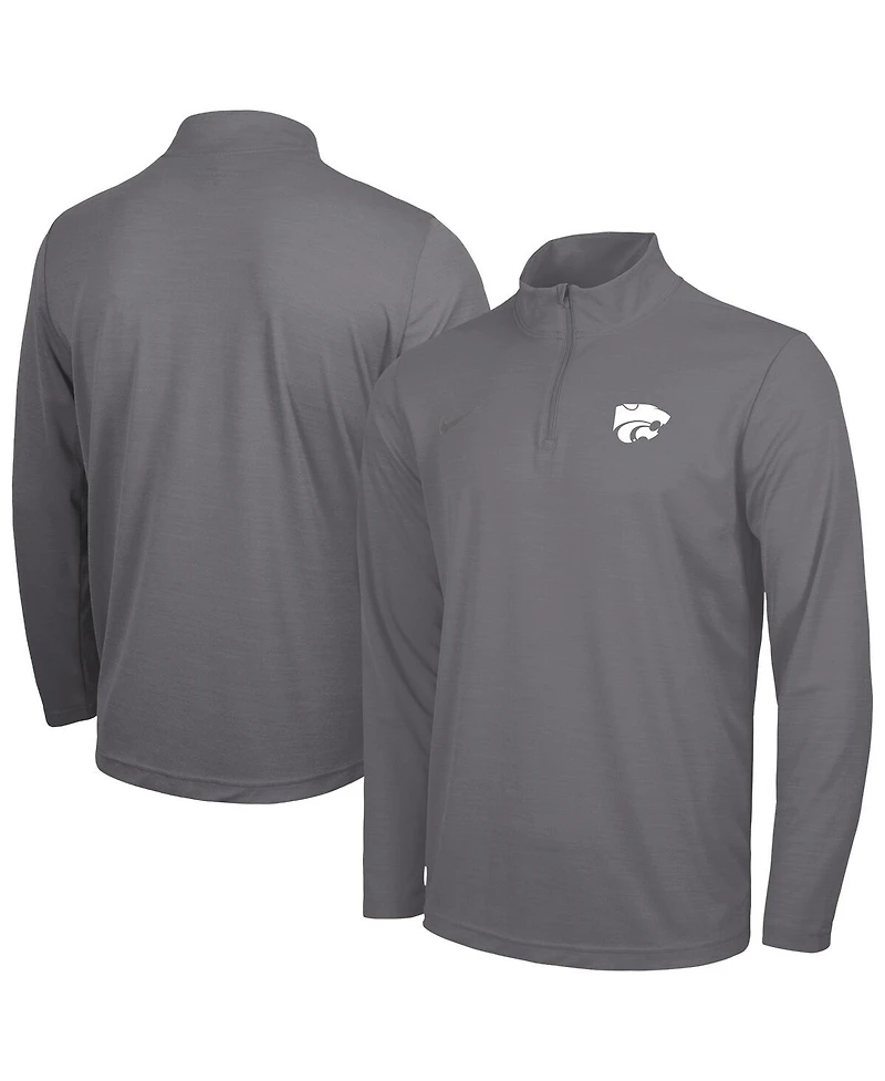 Nike Men's Gray Kansas State Wildcats Intensity Performance Quarter-Zip Pullover Sweatshirt