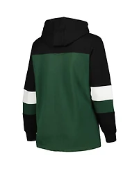 Profile Women's Green Michigan State Spartans Plus Color-Block Pullover Hoodie