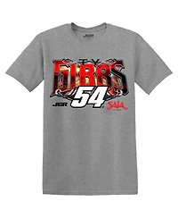 Joe Gibbs Racing Team Collection Men's Heather Gray Ty Saia Car T-Shirt