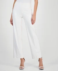 Anne Klein Women's High-Rise Pull-On Wide-Leg Pants