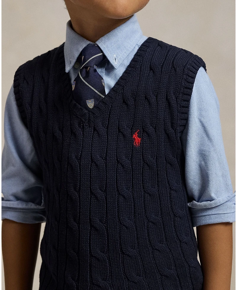 Polo Ralph Lauren Toddler and Little Boys Cable-Knit Sweater Vest