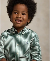 Polo Ralph Lauren Toddler and Little Boys Striped Cotton Poplin Shirt