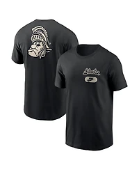 Nike Men's Black Michigan State Spartans Fashion 2-Hit T-Shirt
