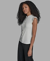 Bcbg Women's Sleeveless Button Down Blouse