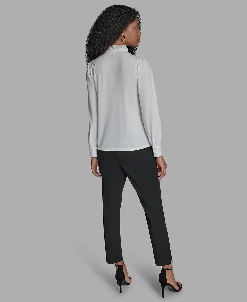 Bcbg Long Sleeve Ruffle Blouse