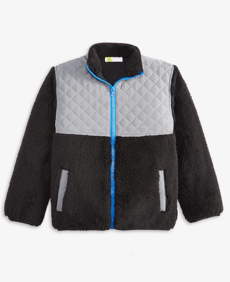 Epic Threads Boys 5-20 Solid Sherpa Stand-Up Collar Jacket, Macy's Exclusive
