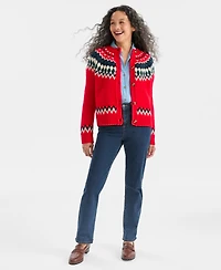 Style & Co Women's Fair Isle Cardigan, Macy's Exclusive