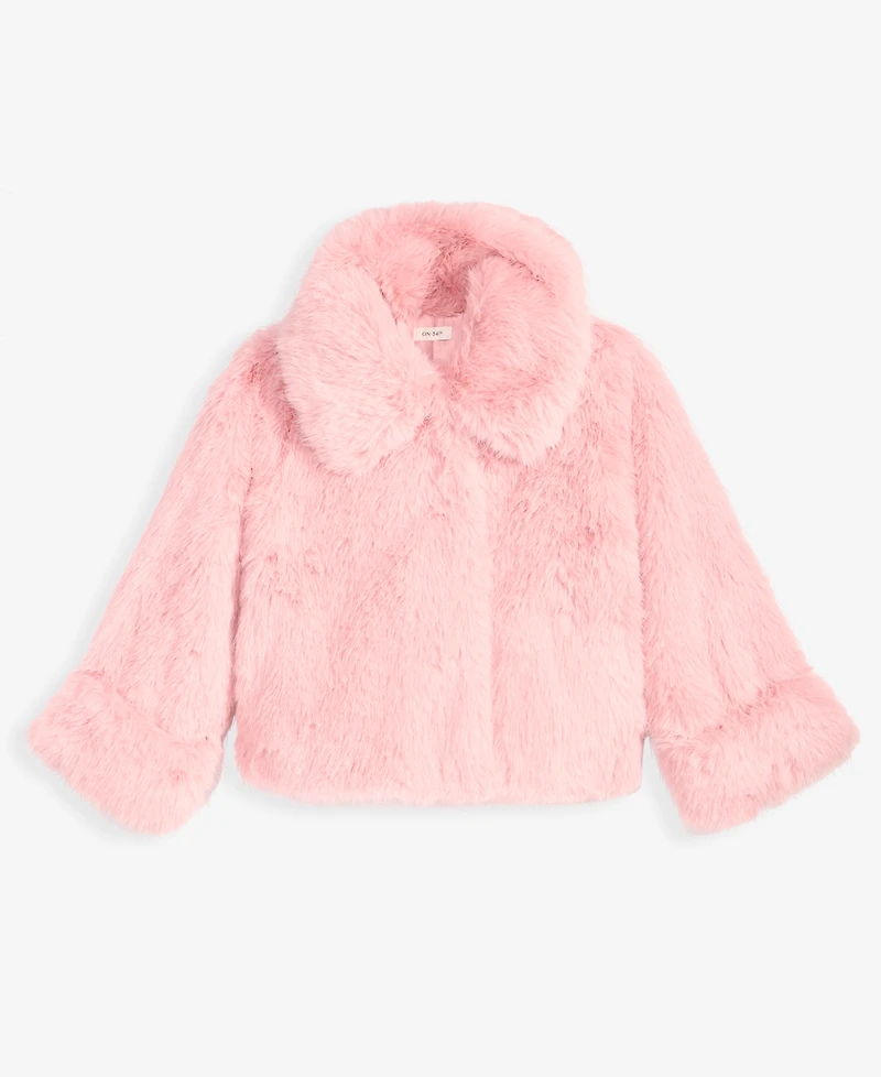On 34th Women's Collared Faux-Fur Jacket, Macy's Exclusive