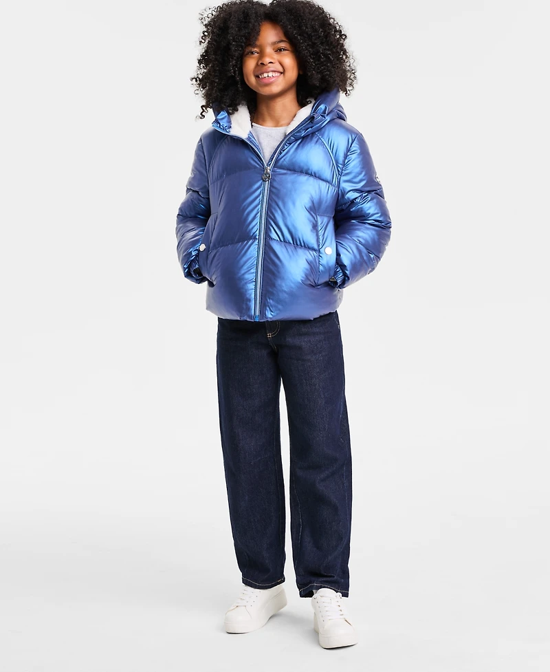 Michael Kors Big Girls Hooded Puffer Jacket