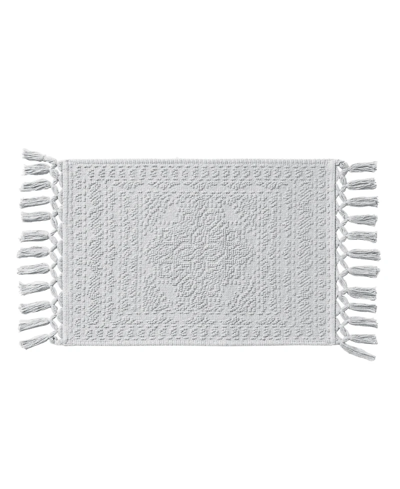 French Connection Nellore Fringe Cotton 17" x 28" Bath Rug