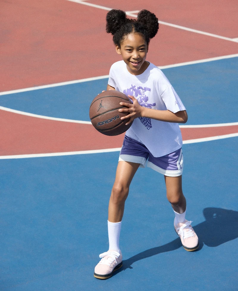Jordan Big Girls 23 Flowers Short sleeve T-Shirt