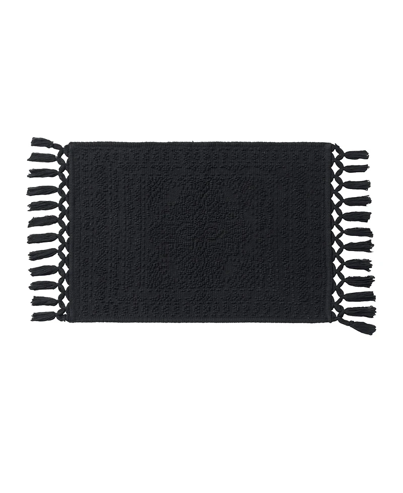 French Connection Nellore Fringe Cotton 17" x 28" Bath Rug
