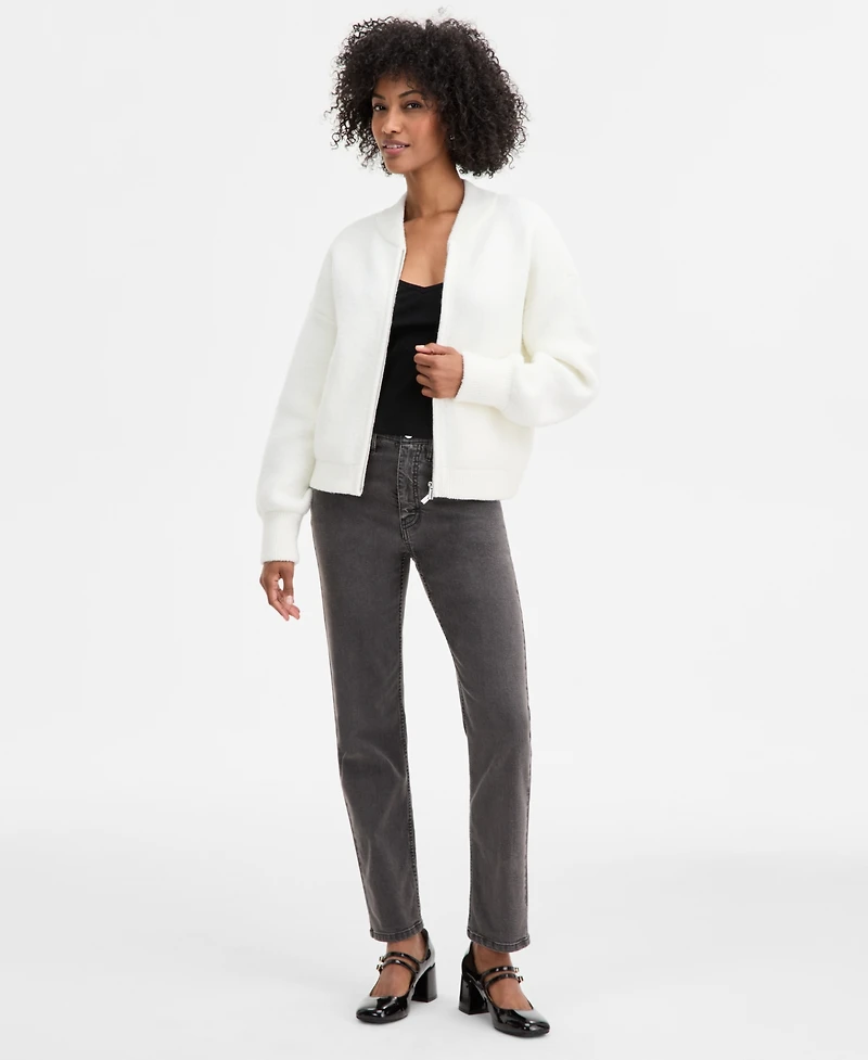 On 34th Women's Sweater-Knit Bomber Jacket, Macy's Exclusive