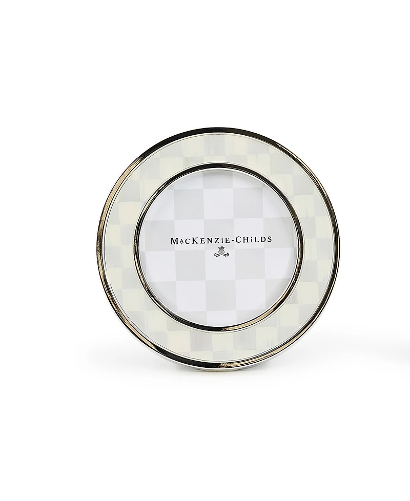 MacKenzie-Childs Sterling Check Silver Plated Frames, Set of 2