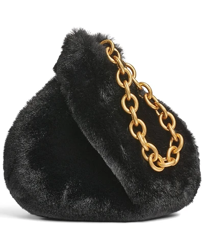 Donna Karan New York Lawrence Faux Fur Wristlet with Chain Strap