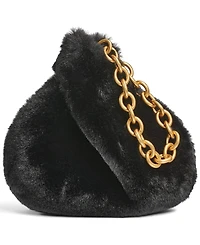 Donna Karan New York Lawrence Faux Fur Wristlet with Chain Strap