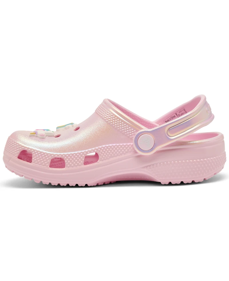 Crocs Little Girls Unicorn Classic Clogs from Finish Line