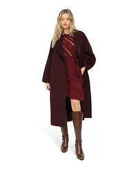 Belle & Bloom Women's Big Girl Belted Wool Blend Coat