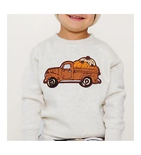 Sweet Wink Little and Big Boys Fall Truck Patch Sweatshirt
