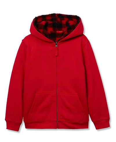 Lands' End Kids Husky Reversible High Pile Fleece Hoodie