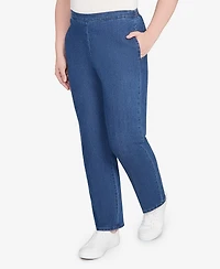 Alfred Dunner Petite Sunset Canyon All Around Elastic Short Length Denim Jeans