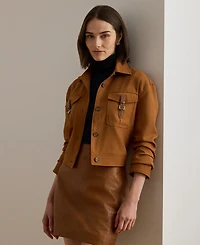 Lauren Ralph Women's Long Sleeve Cropped Jacket