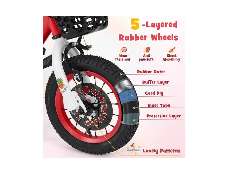 Akiudex Kids Bike with Adjustable Seat
