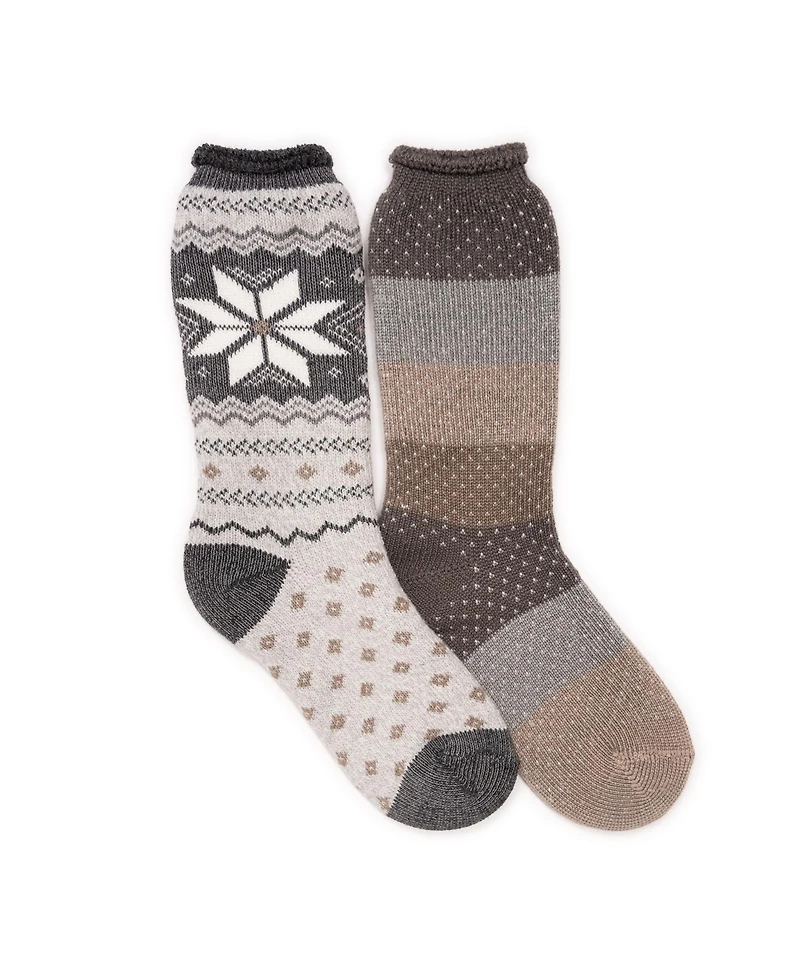 Muk Luks Women's Tall Heat Retainers 2 Pair Pack