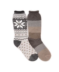 Muk Luks Women's Tall Heat Retainers 2 Pair Pack