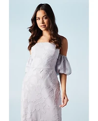 Oasis Women's Puff Sleeve Bridesmaids Midi Dress