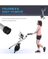 Soozier Foldable Upright Training X-Bike with Magnetic Resisce