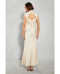 Oasis Women's Satin Maxi Bridesmaid Dress