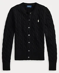 Polo Ralph Lauren Women's Cable-Knit Cotton Crewneck Cardigan Sweater
